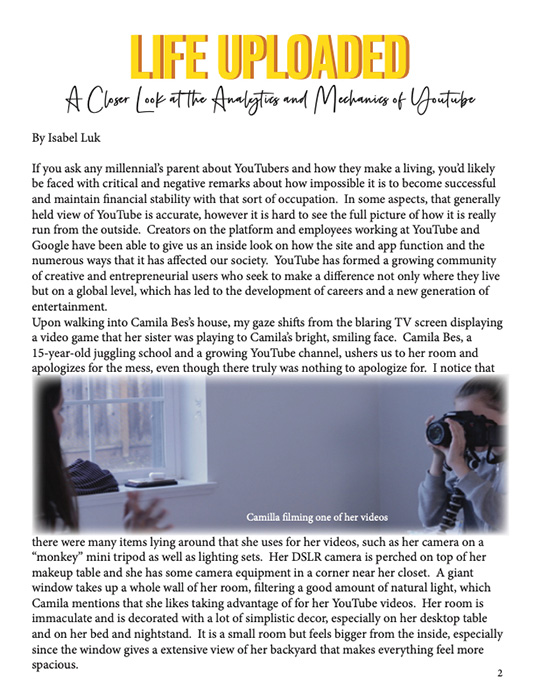 Article by Isabel Luk